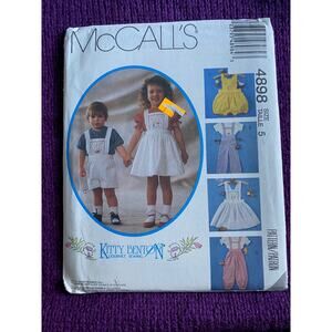 McCalls sewing pattern 4898 Pinafore overall top size 3